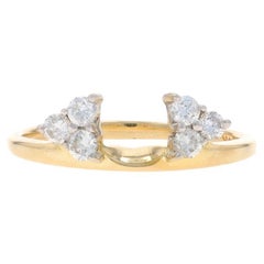 Bague de garde en or jaune 14k brillant rond .30ctw