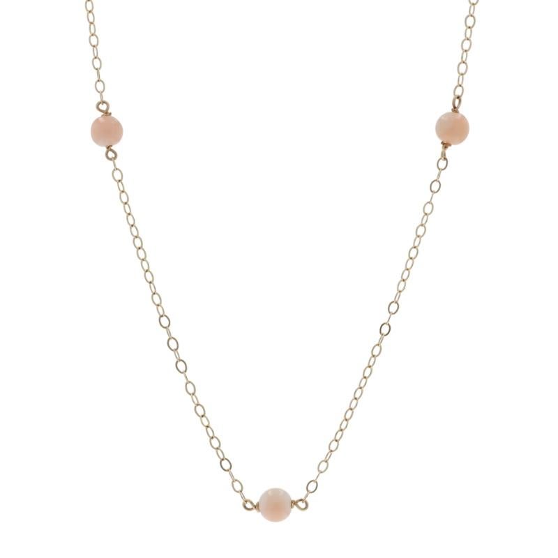 Contenuto del metallo: Oro giallo 14k

Informazioni su A. Stone

Corallo naturale
Taglia: Perline

Stile della catena: Cavo piatto
Stile della collana: Stazione a catena
Tipo di chiusura: Chiusura con anello a molla

Misure

Larghezza della catena: