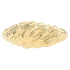 Crescent Dome Statement-Ring aus Gelbgold - 14k geätzter Gelbgold