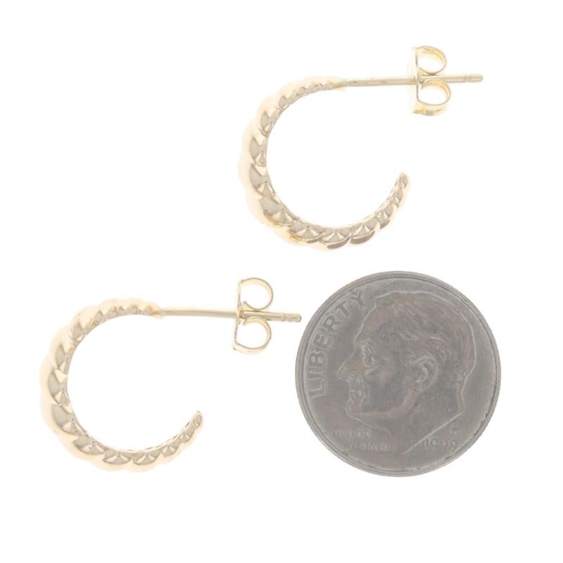 Donna Orecchini a mezz'occhiello a mezzaluna in oro giallo - 14k - forati in vendita