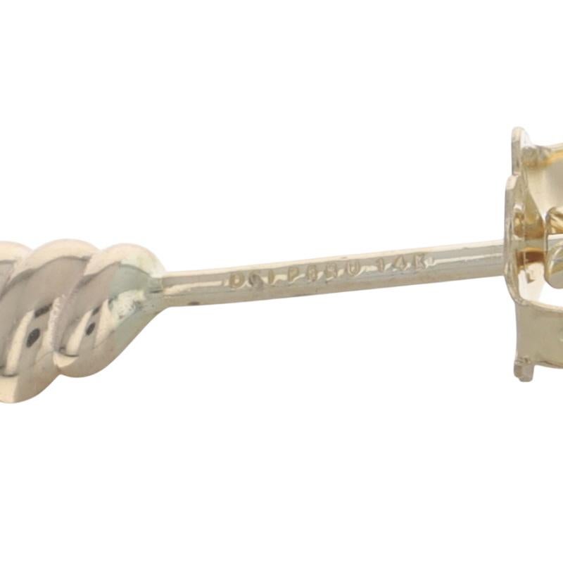 Orecchini a mezz'occhiello a mezzaluna in oro giallo - 14k - forati in vendita 1