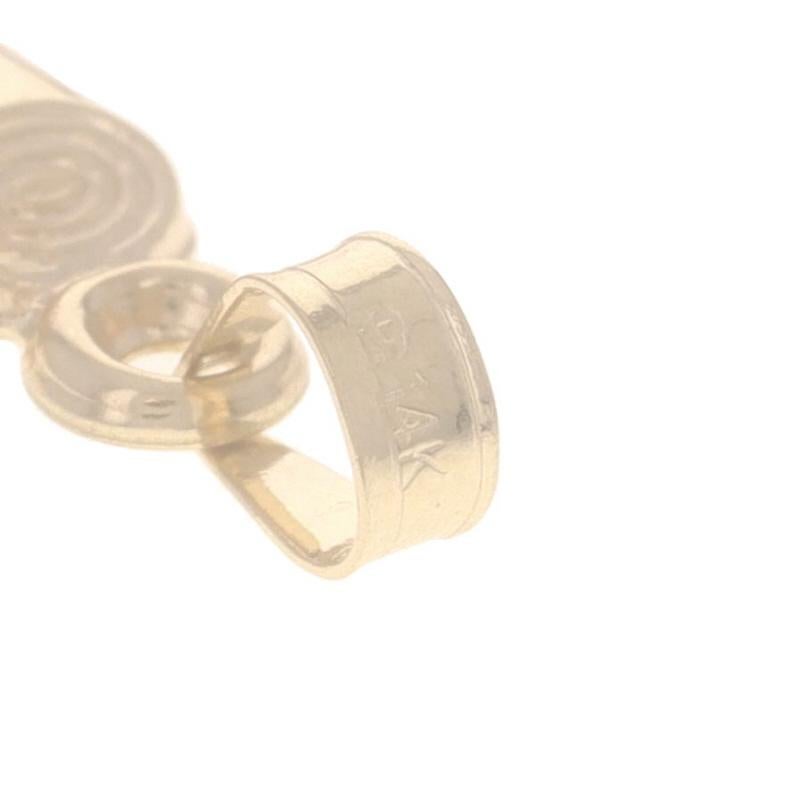 Ciondolo croce in oro giallo 14k Crocifisso in vendita 1