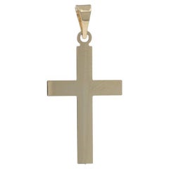 Yellow Gold Cross Pendant - 14k Faith