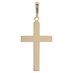 Yellow Gold Cross Pendant - 14k Faith Gift