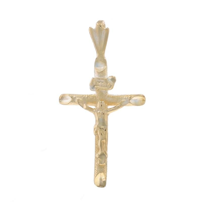 Contenu du métal : Or jaune 14k

Thème : Crucifix, Croix

Mesures

Hauteur (à partir de la queue stationnaire) : 1 1/8