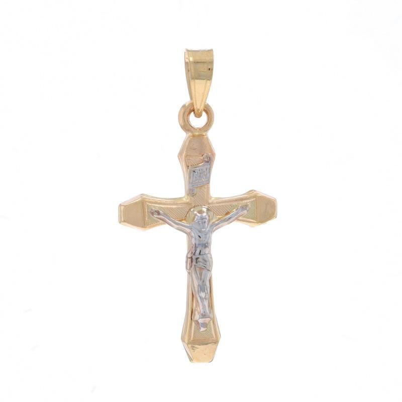 Contenuto metallico: Oro giallo 14k e oro bianco 14k

Tema: Crocifisso, Fede

Misure

Altezza (dalla cauzione fissa): 29/32