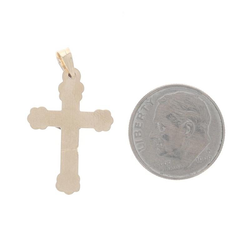 Women's Yellow Gold Crucifix Pendant - 14k Faith For Sale