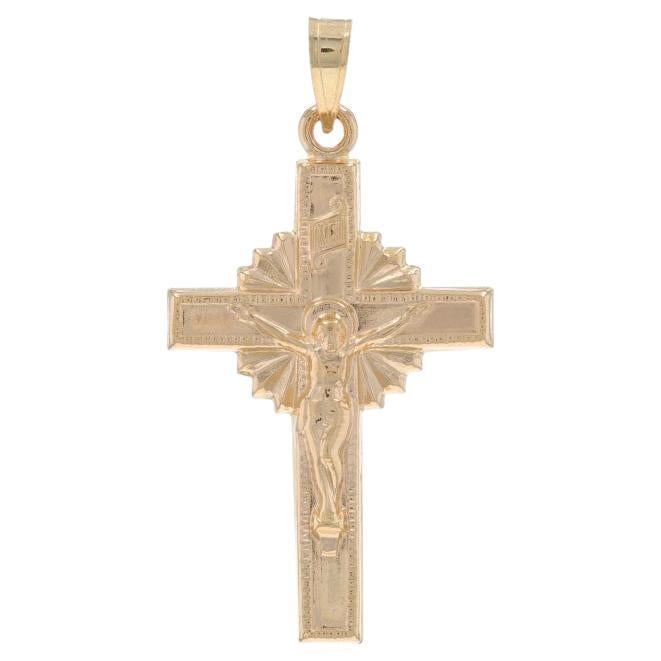 Yellow Gold Crucifix Pendant - 14k Faith