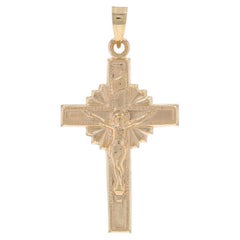Yellow Gold Crucifix Pendant - 14k Faith