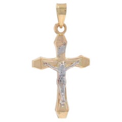 Ciondolo Crocifisso in oro giallo - Fede 14k