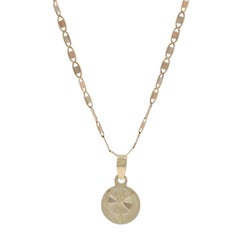 Yellow Gold Crucifix Pendant Necklace 19" - 10k & 14k Faith Medallion