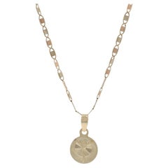 Yellow Gold Crucifix Pendant Necklace 19" - 10k & 14k Faith Medallion