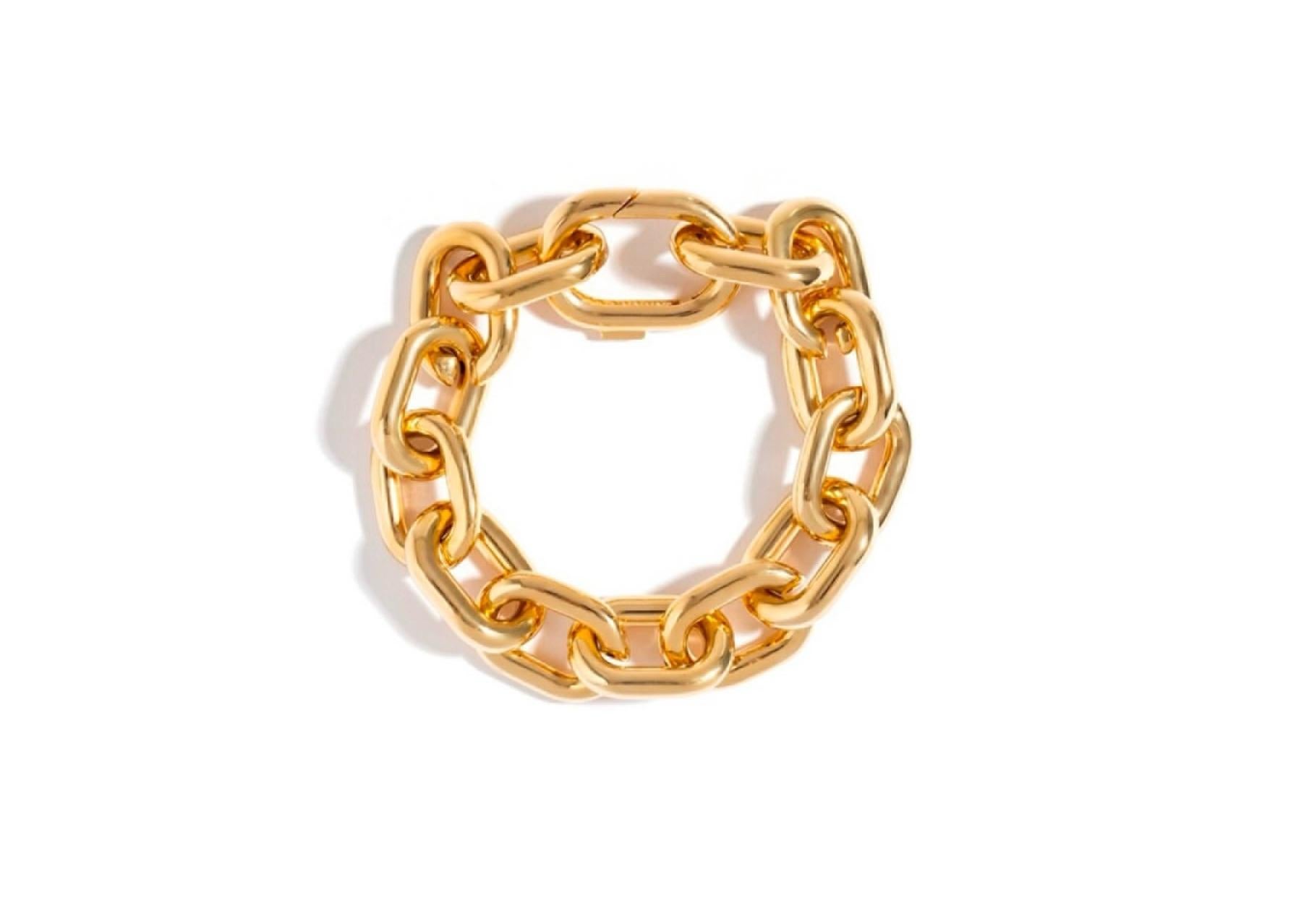 14K Yellow Gold, Hallow
11 Links Bracelet
Size: 9 inches
Clasp Opening
By Jack Vartanian