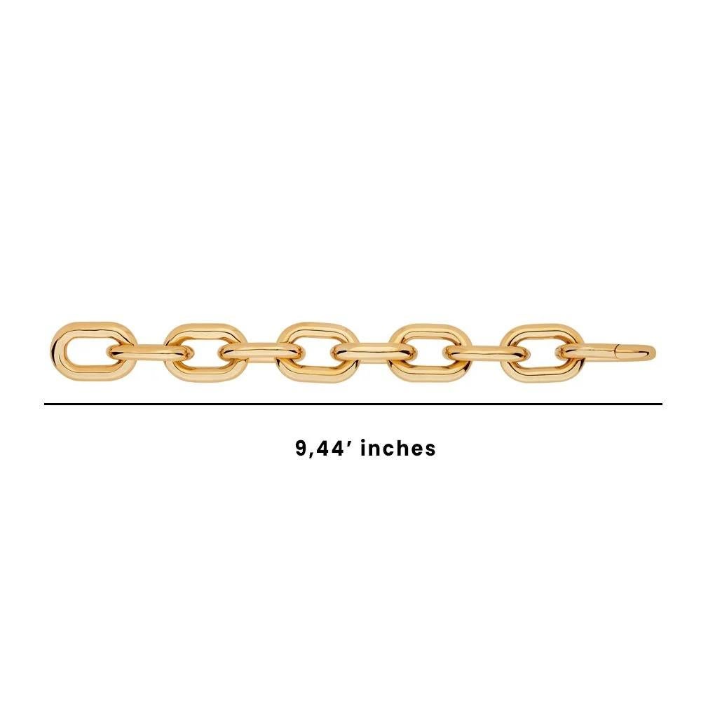 Women's or Men's Yellow Gold Cuban Chain Bracelet For Sale