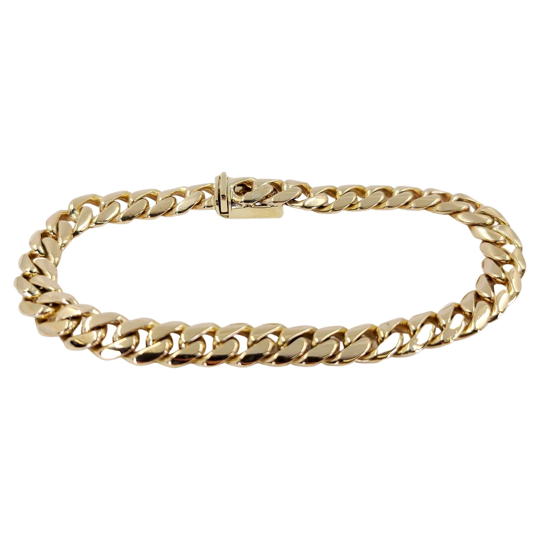 Yellow Gold Cuban Chain Bracelet