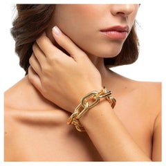 Yellow Gold Cuban Chain Bracelet