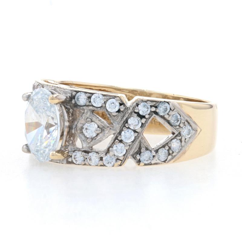 14k gold cubic zirconia rings