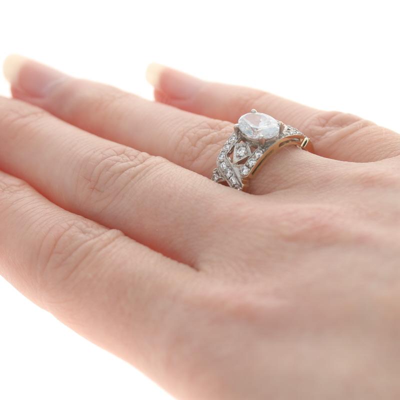 14 karat gold ring with cubic zirconia