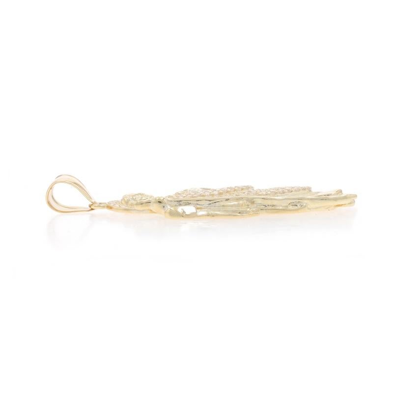 Yellow Gold Cubic Zirconia Saint Jude Men's Pendant - 14k Rd 1.00ctw Faith Bling Excellent état - En vente à Greensboro, NC