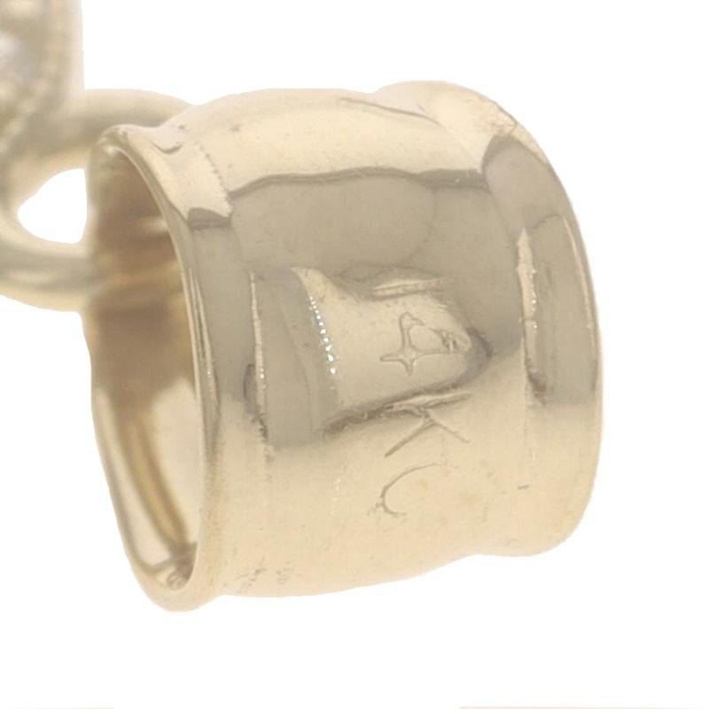 Yellow Gold Cubic Zirconia Saint Jude Men's Pendant - 14k Rd 1.00ctw Faith Bling en vente 1