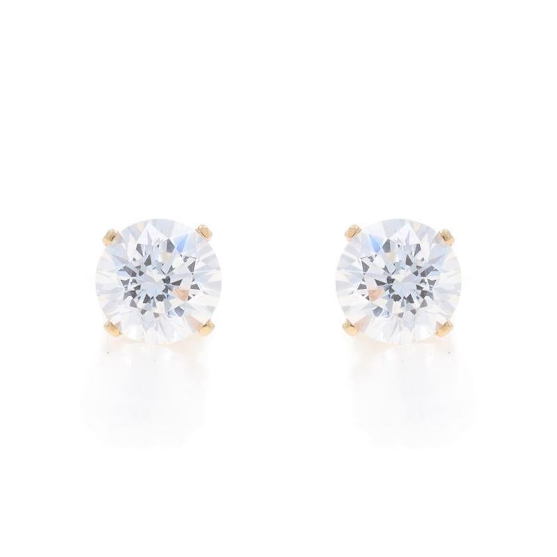 Contenuto del metallo: Oro giallo 14k

Informazioni su A. Stone

Zirconi cubici
Carati: 2.06ctw rugiada
Taglio: Rotondo brillante
Colore: Trasparente

Carati totali: 2,06ctw

Stile: Borchia
Tipo di chiusura: Chiusura a farfalla

Misure

Diametro: