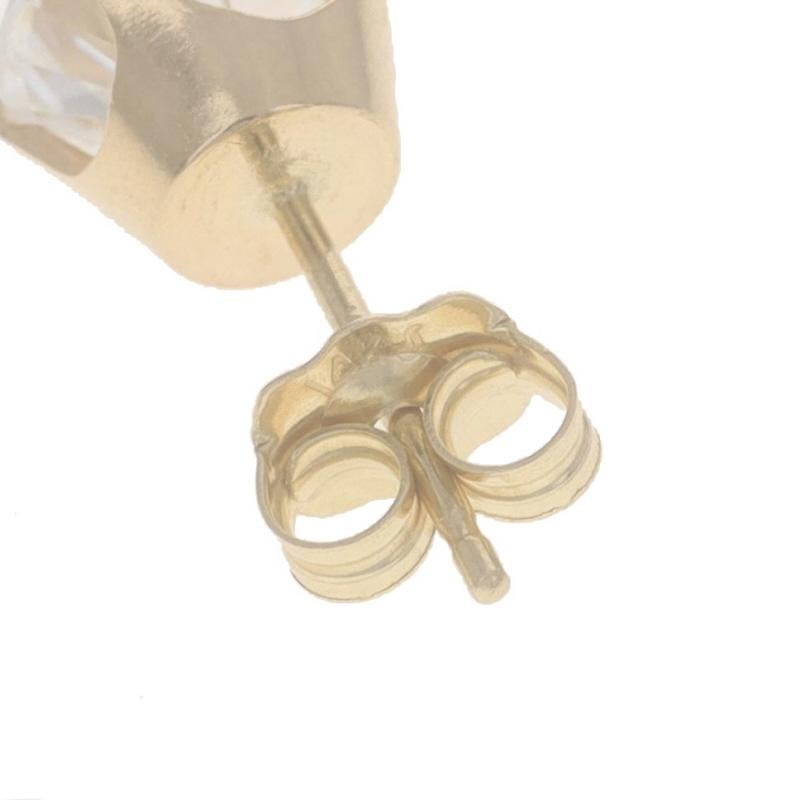 Donna Orecchini a perno in oro giallo con zirconi - 14k a brillante rotondo da 2,06 ct. in vendita