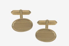 Yellow gold cufflinks