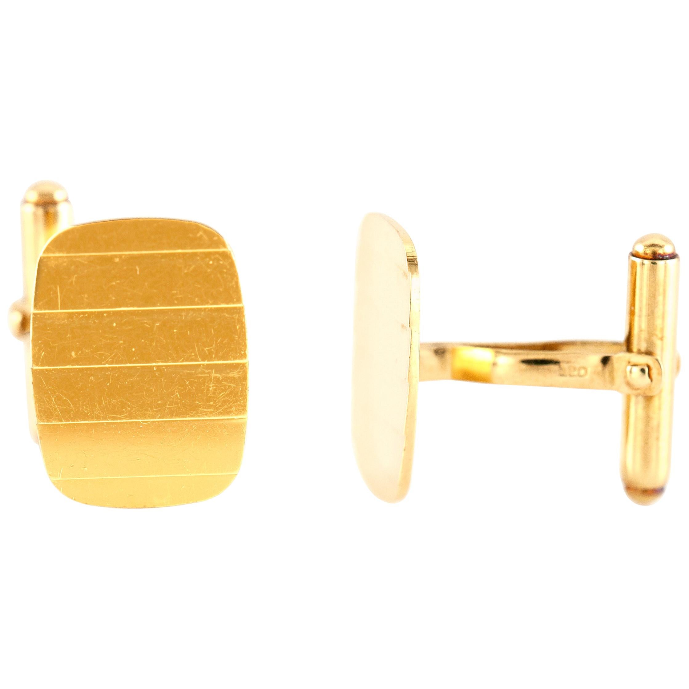Yellow Gold Cufflinks For Sale