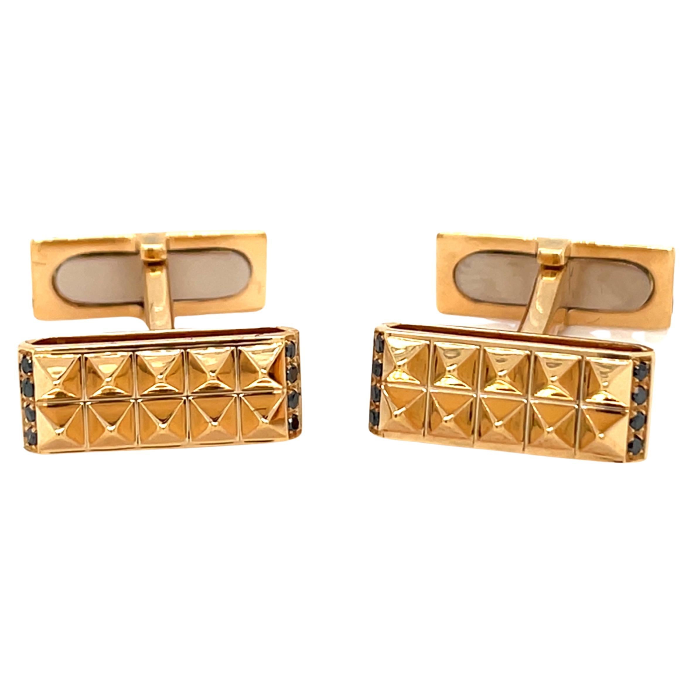 Yellow Gold Cufflinks For Sale