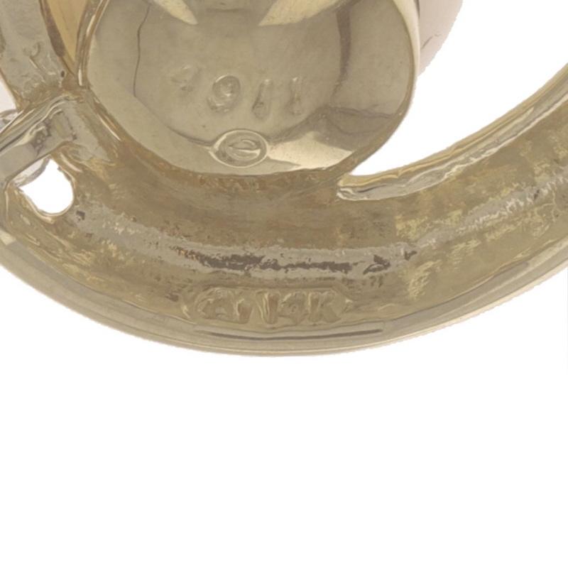 Pendentif en or jaune avec diamant et perle de culture Akoya - 14k .10ctw Pour femmes en vente