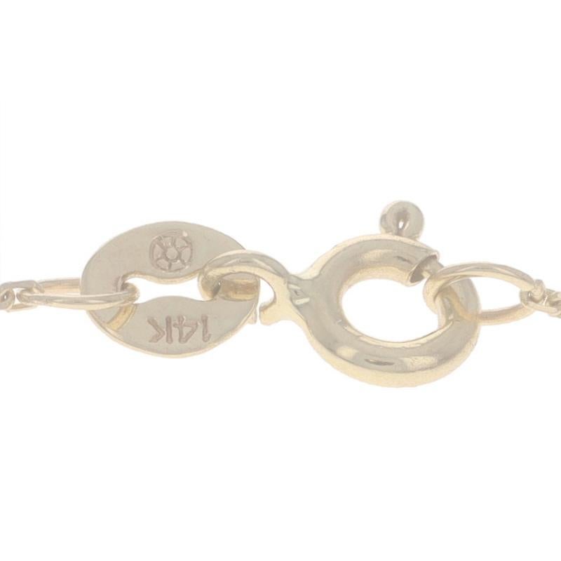 Collier en or jaune avec perles de culture d'eau douce et pendentifs 14k Floral en vente 1