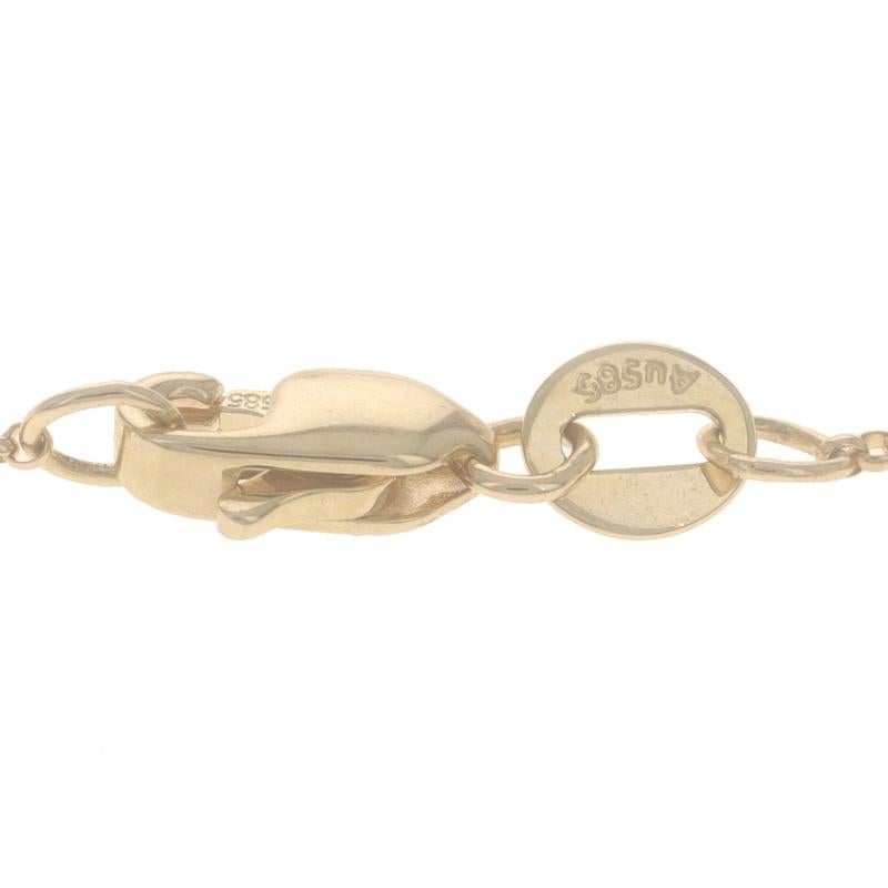 Yellow Gold Cultured Freshwater Pearls Station Necklace 18