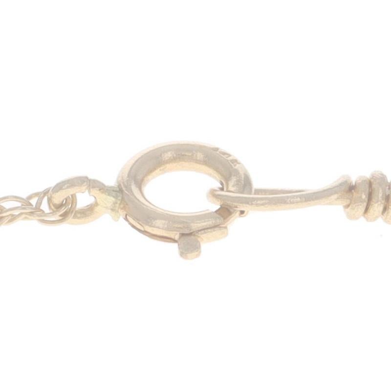 Collier pendentif en or jaune avec perles de culture et diamants 17 1/2