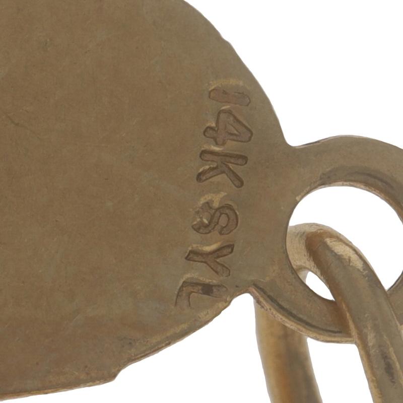 Vierblatt- Kleeblatt- Solitär-Anhänger aus Gelbgold mit Zuchtperlen 14k Lucky Shamrock Damen