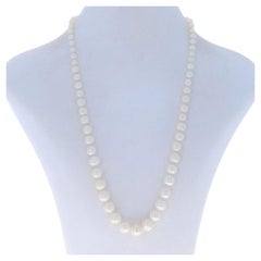 Collier de perles de culture nouées 18 1/4" - 14k