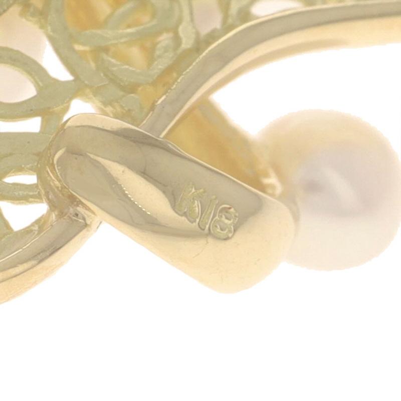 Donna Ciondolo a grappolo con nastro di perle coltivate in oro giallo - 18k in vendita