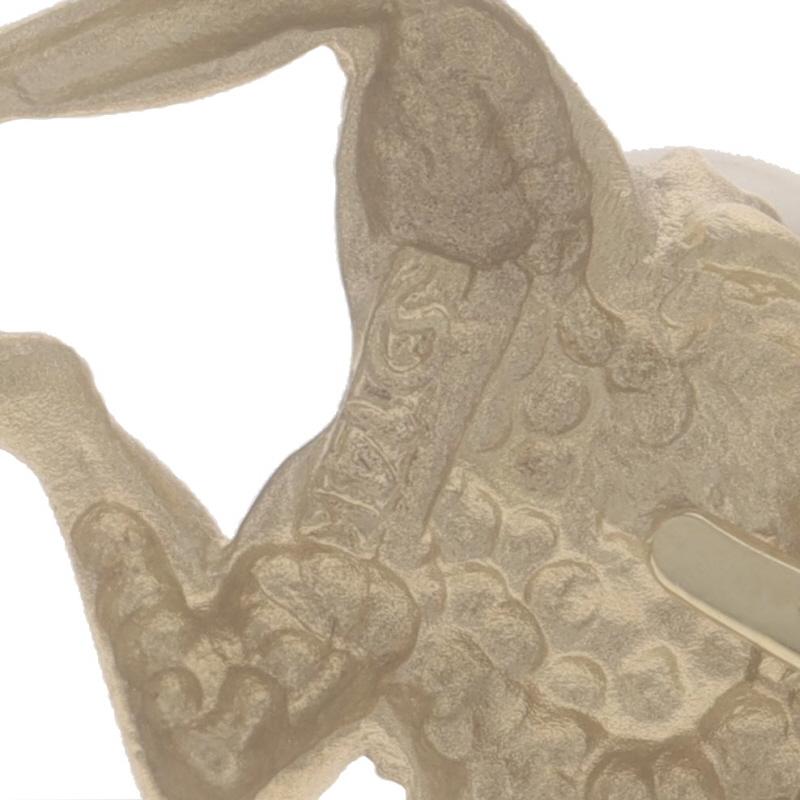 Donna Ciondolo con perla coltivata e granato di tsavorite in oro giallo - Anfibio 14k in vendita