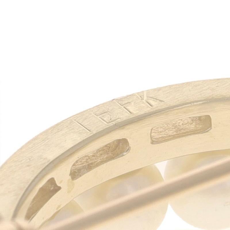 Gelbgold Zuchtperlen Kreis Kranz Brosche Pin - 14k Damen im Angebot