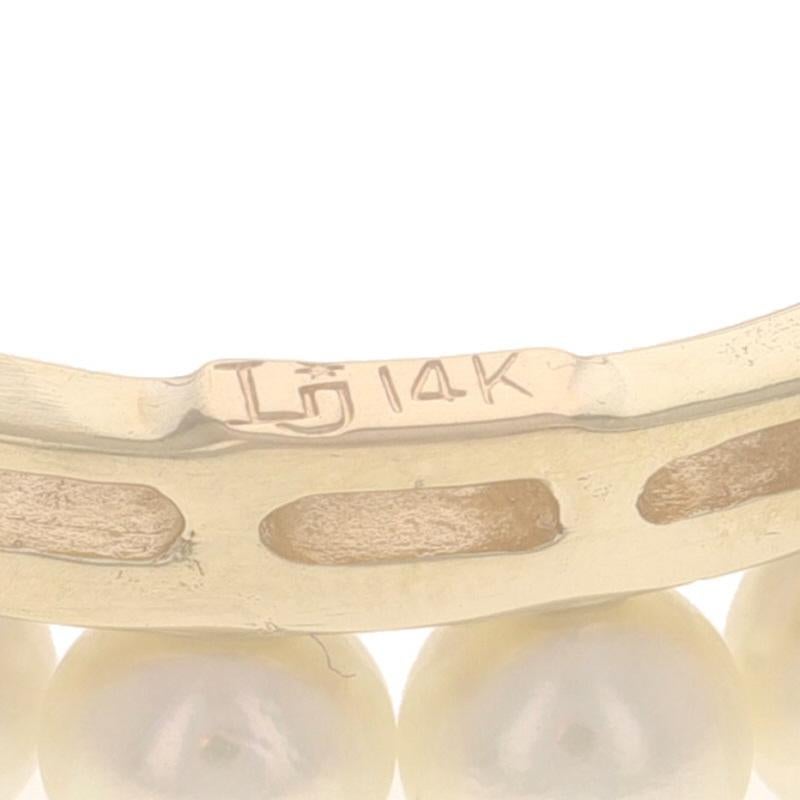 Gelbgold Zuchtperlen Kreis Kranz Brosche Pin - 14k im Angebot 1