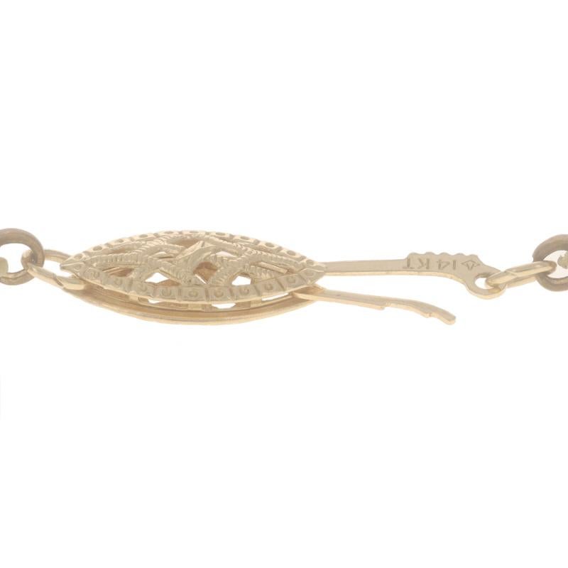 Collier de perles de culture en or jaune 24 1/4
