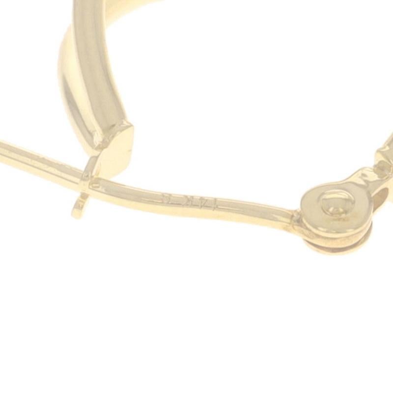 Women's Yellow Gold Cultured Pearls Split Hoop Earrings 14k Pierced For Sale