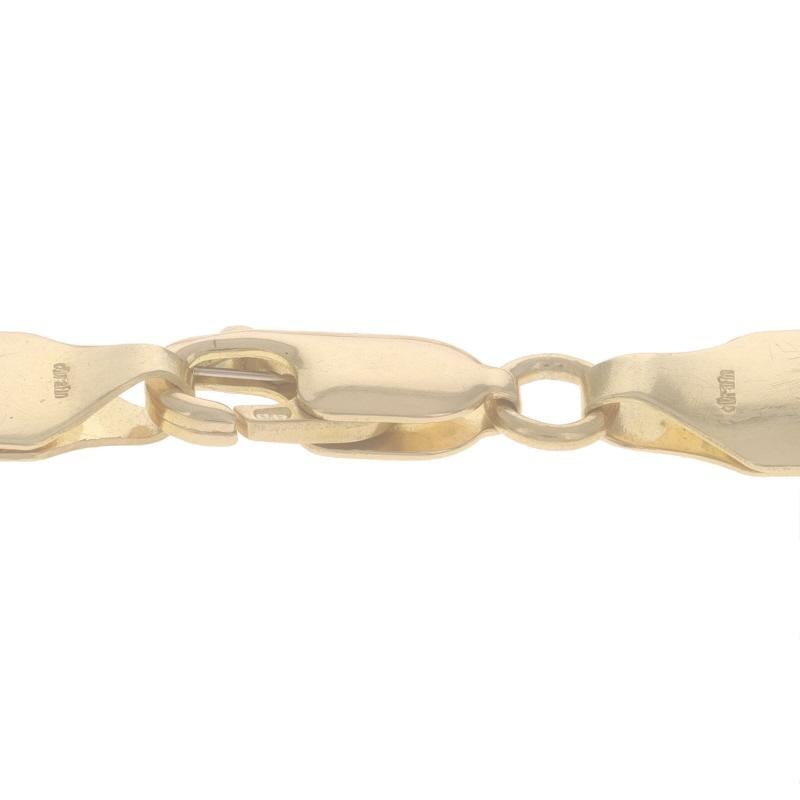 Yellow Gold Curb Chain Men's Bracelet 8 1/4