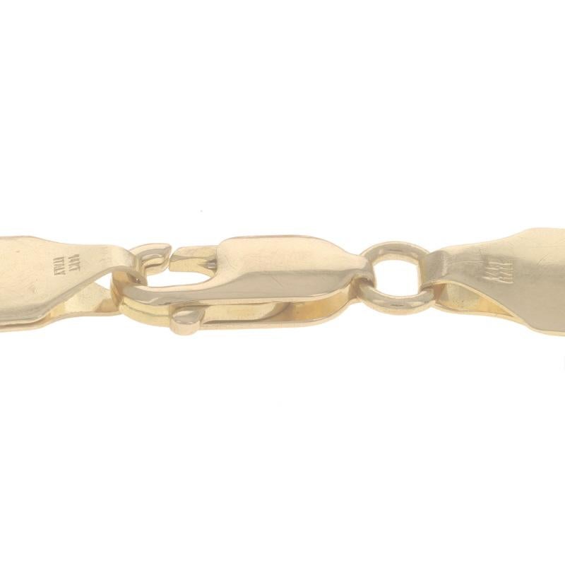 Yellow Gold Curb Chain Men's Bracelet 8 1/4