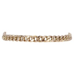 Yellow Gold Curb Chain Men's Bracelet 8 1/4" - 14k