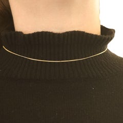 Yellow Gold Curb Chain Necklace 15 3/4" - 18k