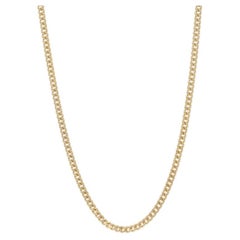 Yellow Gold Curb Chain Necklace 15 3/4" - 18k