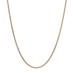 Yellow Gold Curb Chain Necklace 16" - 14k