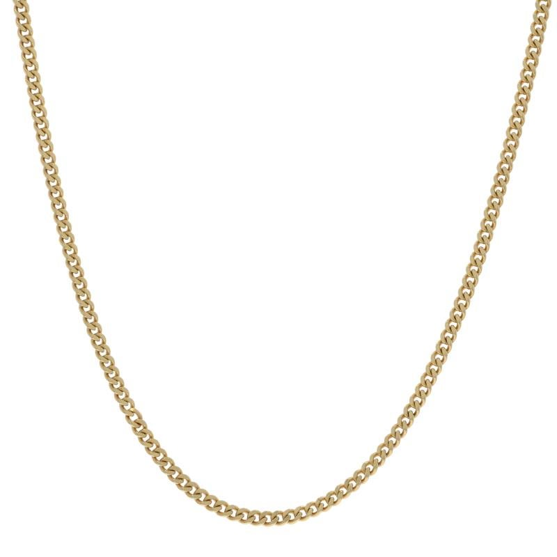Contenuto del metallo: Oro giallo 18k

Stile della catena: A spigolo
Stile della collana: Catena
Tipo di chiusura: Chiusura con anello a molla

Misure

Lunghezza: 23 3/4