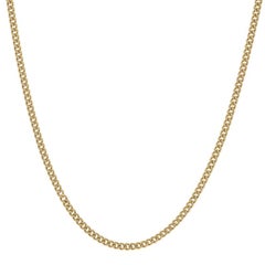 Yellow Gold Curb Chain Necklace 23 3/4" 18k