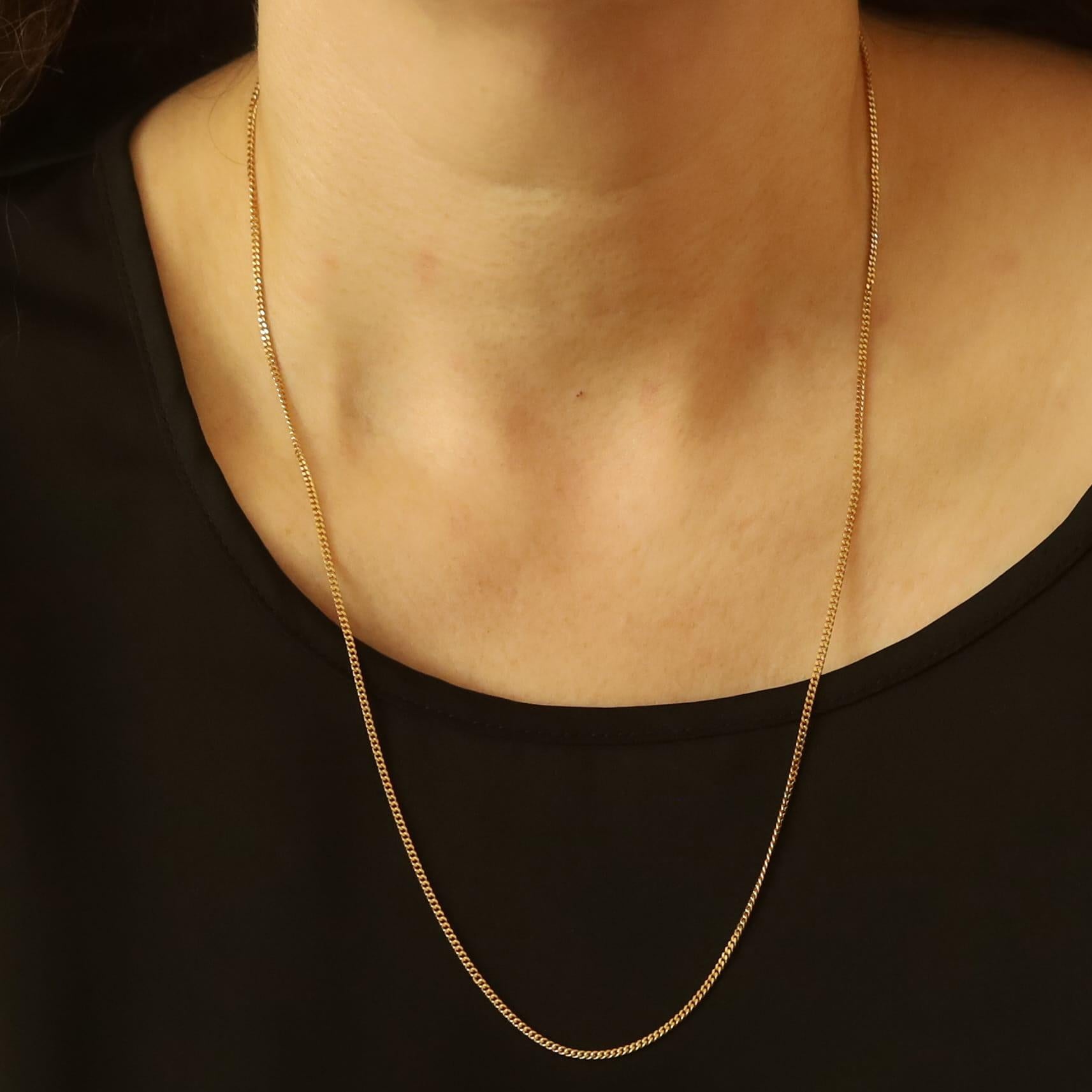 Collana a catena in oro giallo 23 3/4
